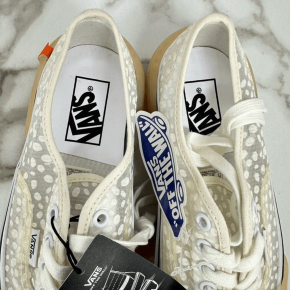 Vans Old Skool Tapered Modular Sneakers Mesh Polka Dot Cream Size 6 - Picture 5 of 14